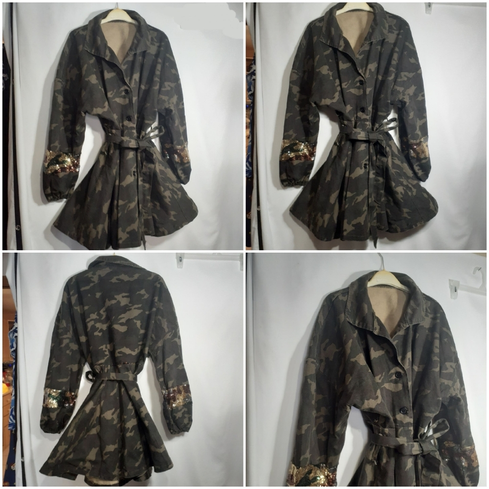 Sweet Sexy Military Tunic, Mini Dress, Trench Coat, Multiwear - Picture 3 of 12